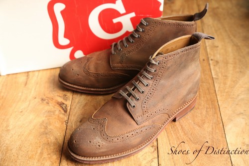 Grenson brown leather derby - grenson,