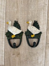 Vintage cast iron duck wall - cast,