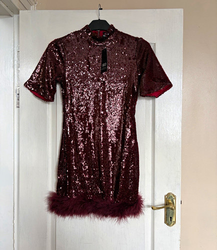 Ego burgundy sequin mini - burgundy,