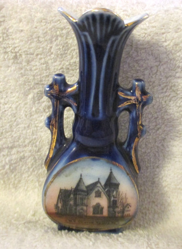 Vintage souvenir china - vintage, cobalt