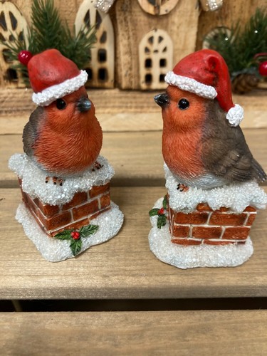 Robin chimney ornaments - robin,