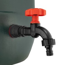 Water Butt Replacement Tap Solid Metal Lever Bib Outlet Barb Quick Hosepipes UK