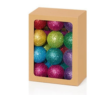 Premier Decorations 30mm Glitter Balls - Rainbow