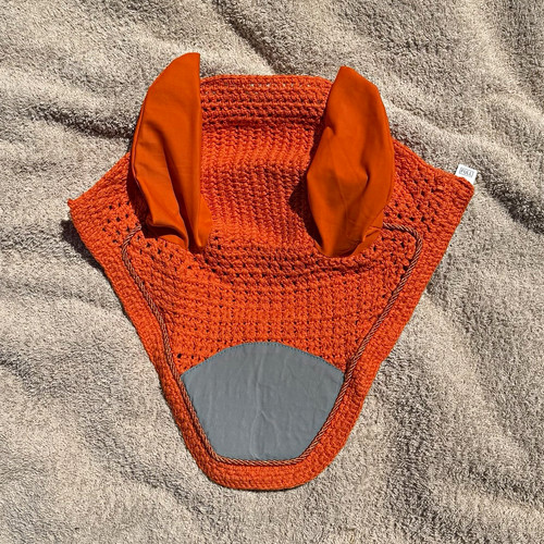 Orange grey fly veil - fly, veil/ear