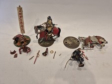 3 X POSTE MILITAIRE Mounted Samurai 90mm White metal kits