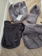 Babystyle OYSTER 1, 2, Max 2 Foot Cover Footmuff & Headhugget GREY/BLACK