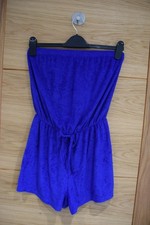 BANDEAU  TERRY TOWELLING DRAWSTRING WAIST  PLAYSUIT   SIZE UK  8 EU 36      R1