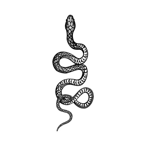 Snake temporary tattoo neck - snake,