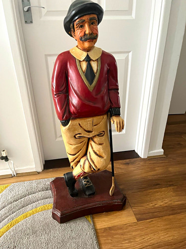 Hand painted carved wooden - painted,