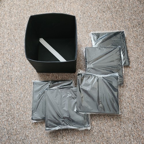 Black foldable fabric - black,