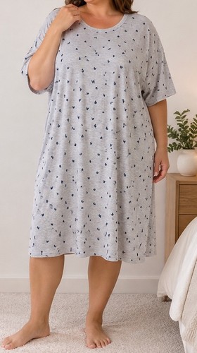 Grey heart print - tu,