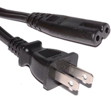 Power Cord - US 2 Pin Plug to