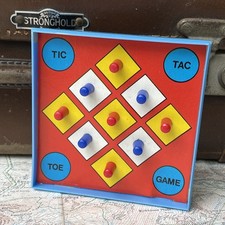Vintage Travel Game Tic Tac Toe Noughts & Crosses Campervan Retro 1960s 