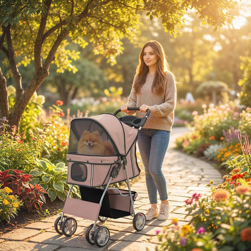 Dog pram pet stroller - pram,, with