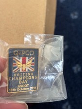 QIPCO Pin Badge Champions day 2014 Horse racing memorabilia
