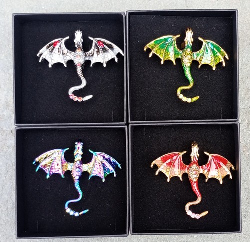 Bright winged dragon enamel - bright,