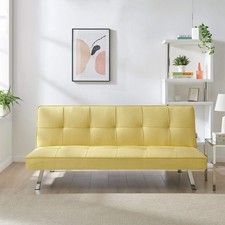 Yellow Sofa Bed 3 Seater Click