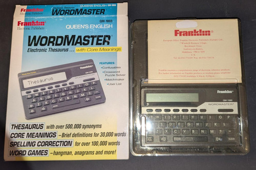 Vintage franklin wordmaster - franklin,