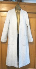 Helene Berman Long Grey Herringbone Coat Size 10