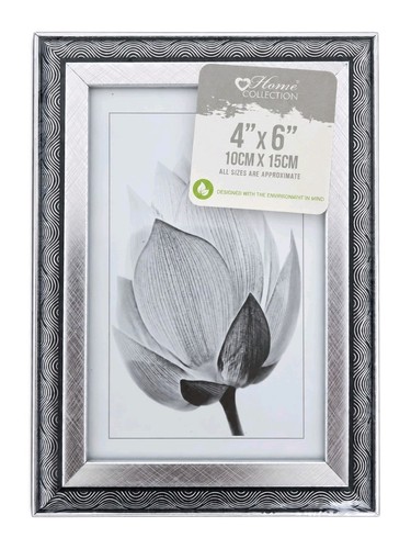 Silver 4x6 photo frame - 4x6,