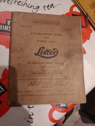 Lister instruction book - instruction, &
