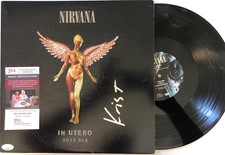 NIRVANA In Utero 2013 MIX Signed Record Album Krist Novoselic JSA COA Excellent