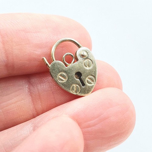 Vintage 9ct gold padlock - 9ct,