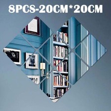 Glass mirror tiles wall - glass,
