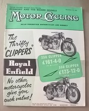 1956 December 13 Motorcycling Magazine - Royal Enfield / 250s / Fuel Economy etc