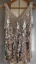 Silver sequined all-in-one