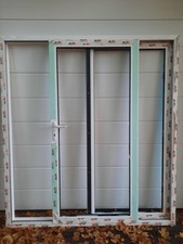 Sliding Door Set  White Metal Frame H2006mm X W 1870mm