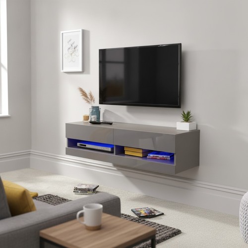 Elegant 120cm grey floating - grey, tv