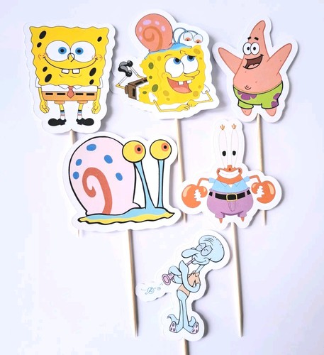 Spongebob cupcake toppers - , x6
