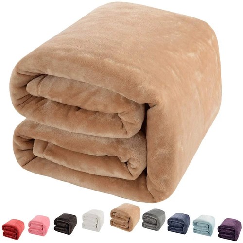 Large faux fur fleece blanket - large,