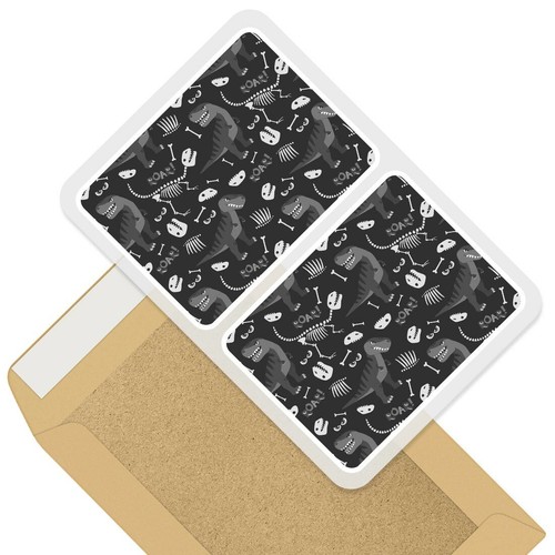 Rectangle stickers 10cm bw - x,