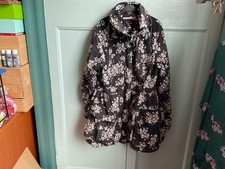 Brave Soul Floral ?Parka B&W Grey 14 Rare Design GC Washed *Read Description *