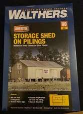 Walthers Cornerstone HO Scale Kit - Storage Shed on Pilings - Model Railway