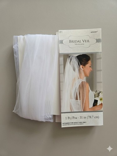 White bridal wedding - veil, new