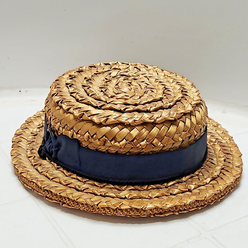 Men antique boater hat - antique,