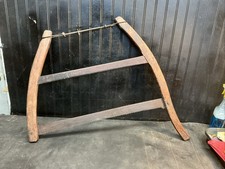 VINTAGE ANTIQUE CROSS CUT WOOD