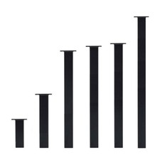 4x Black Furniture Legs