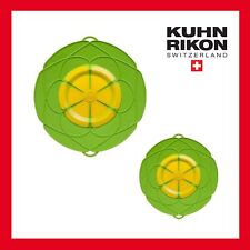 Spill Stopper Silicone Lids Kochblume 2 Pack BPA Free Blue Red Green Kuhn Rikon