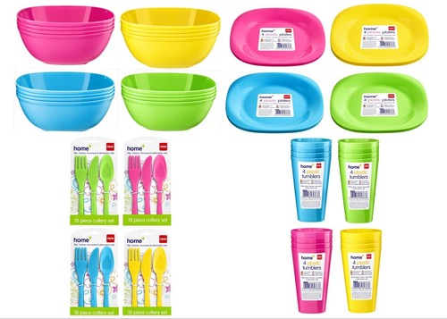 Plastic cutlery plates bowls - cutlery,