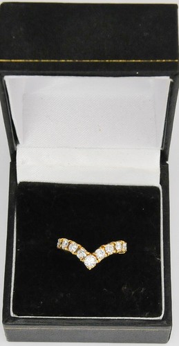 18ct yellow gold wishbone deep - gold,