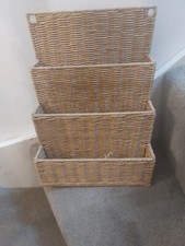 Vintage IKEA Wicker Rattan Letter Rack Stationery Storage Home Office Boho Retro