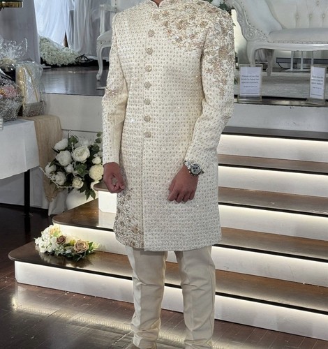 Cream ivory mens sherwani size - mens,