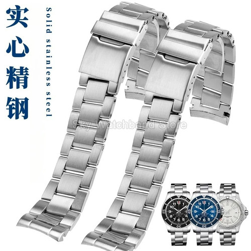 Stainless steel watch strap - steel,