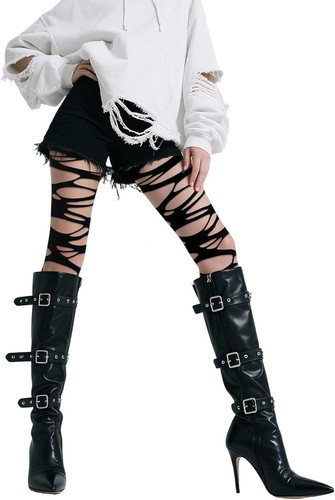 1pcs gothic ripped - gothic,