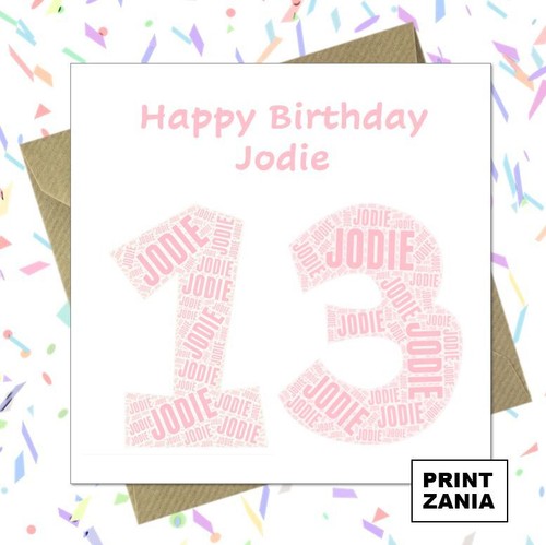 Personalised 13th birthday - personalised,