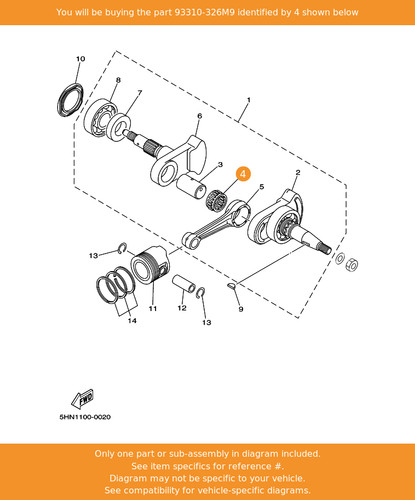 Yamaha bearing 93310 - yamaha, 93310-326m9